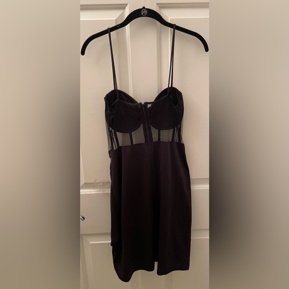 Symphony Broken Arrow South Beach Black Mesh Corset Dress NWT! Size Large - Picture 6 of 13